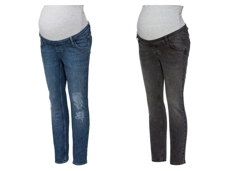 Gehe zu Vollbildansicht: bellybutton Damen Boyfriend Umstands-Jeans, mit elastischem Überbauchbund - Bild 1