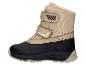 Beige und schwarze Kinder-Winterstiefel mit Klettverschluss