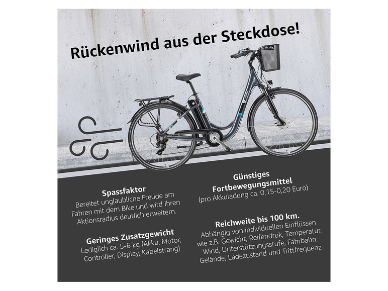 Gehe zu Vollbildansicht: TELEFUNKEN E-Bike Cityrad »RC822 Multitalent«, 28 Zoll - Bild 9