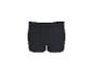 Schwarze Herren-Boxershorts auf weißem Hintergrund.