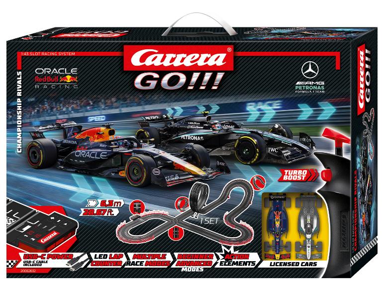 CARRERA Champion's Rivals Rennbahn mit zwei Formel-1-Autos in der Verpackung