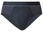 Dunkelblaue Herrenunterwäsche mit weißen Akzenten.