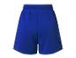 Blaue Damen-Joggingshorts.