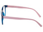 Blaue Brille mit rosa Bügeln von LOT.