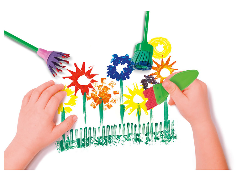 Gehe zu Vollbildansicht: crelando® Kinder Malset mit Pinseln, 5 Acrylfarben - Bild 9