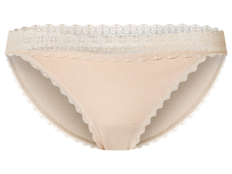 Beige Unterhose mit Spitze