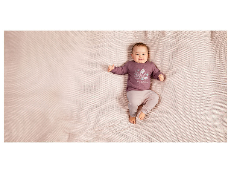 Gehe zu Vollbildansicht: lupilu® Baby Mädchen Strickpullover, aus reiner Baumwolle - Bild 3