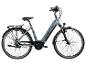 Graues Zündapp E-Bike mit schwarzem Sattel und Gepäckträger.