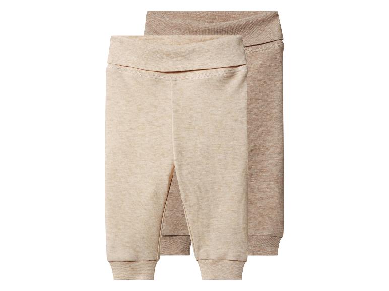 Zwei Babyhosen in Beige- und Hellbrauntönen