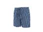 Blau gestreifte Pyjamashorts mit Kordelzug.