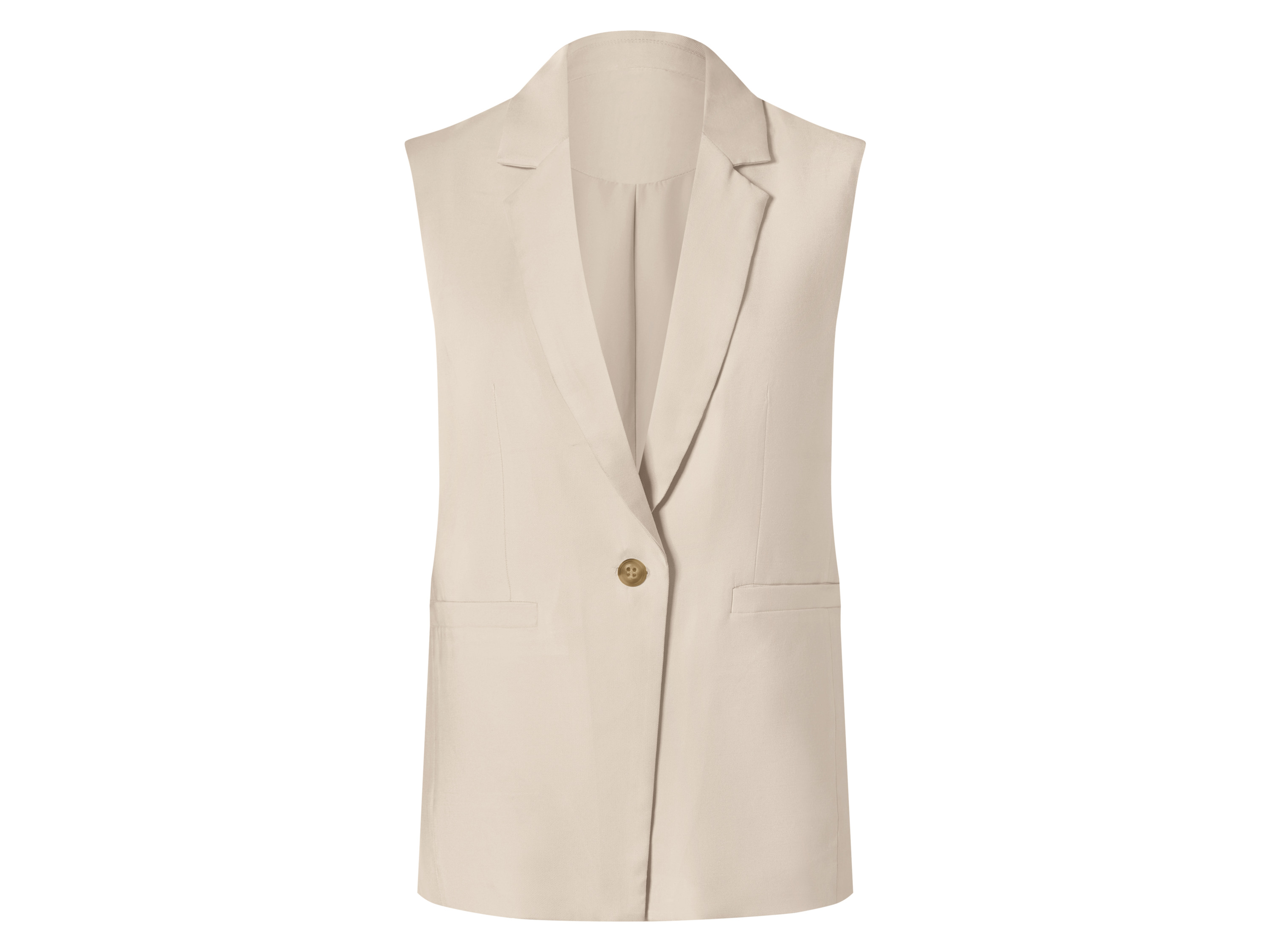 ESMARA® Damen Blazer ärmellos (Beige, 46)