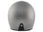 Grauer Motorradhelm, Rückansicht