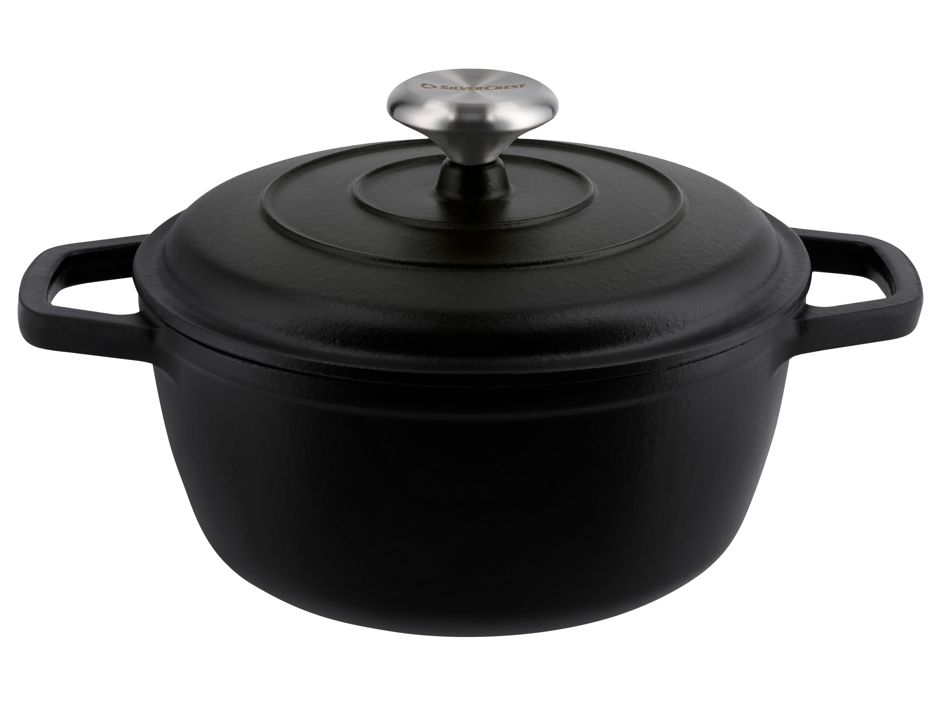 SILVERCREST® Premium-Gusseisentopf, Ø 21 cm (Schwarz)