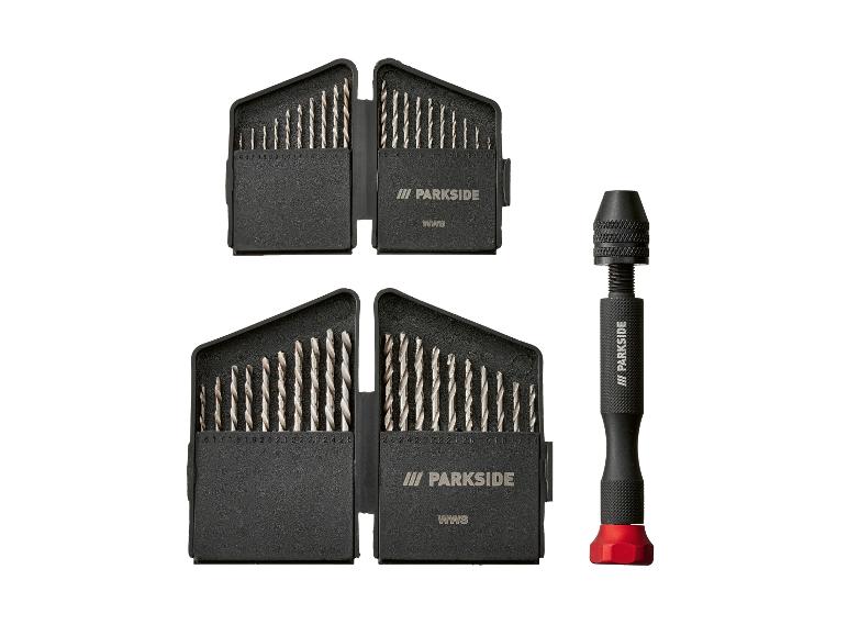 Zwei Parkside Bohrersets und ein Bohrersatz für Miniaturbohrer.