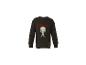 Dunkles Langarm-T-Shirt mit Skelett auf Skateboard-Aufdruck und „BOOO YA!“-Text