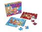 Set aus 3 Holzpuzzles mit Zeichentrickfiguren, Warnung vor Erstickungsgefahr.
