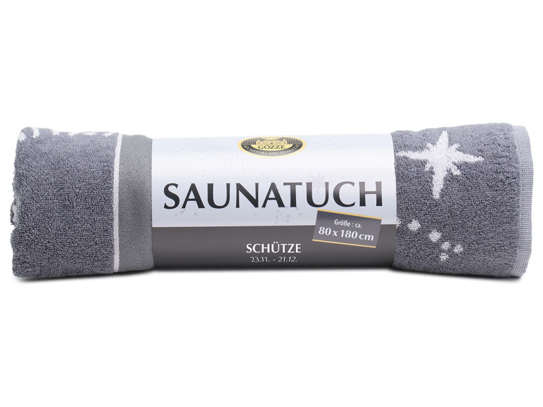Gehe zu Vollbildansicht: Gözze Saunatuch »Sternzeichen«, reine Baumwolle, 80 x 180 cm - Bild 97