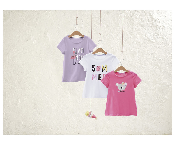 Gehe zu Vollbildansicht: lupilu® Kleinkinder Mädchen T-Shirts, 3 Stück, mit Print - Bild 11