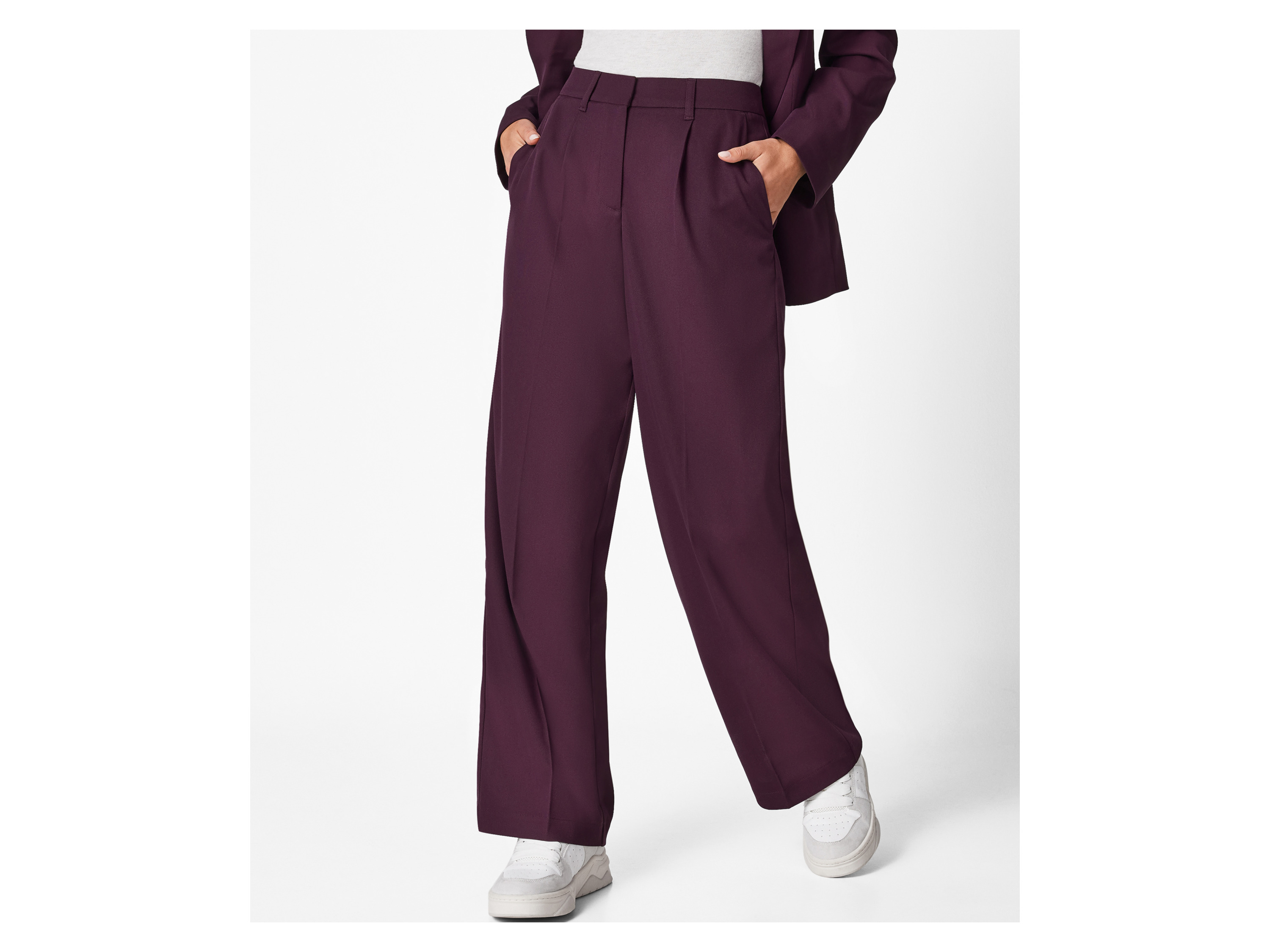 ESMARA® Damen Wide-Leg-Hose (Lila, 42) – Bild 2 von 4