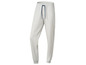 Graue Jogginghose mit elastischem Bund und Kordelzug.