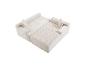 Beiges modulares Cordsofa mit Kissen