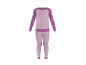 Rosa und lila Thermo-Unterwäsche-Set für Damen