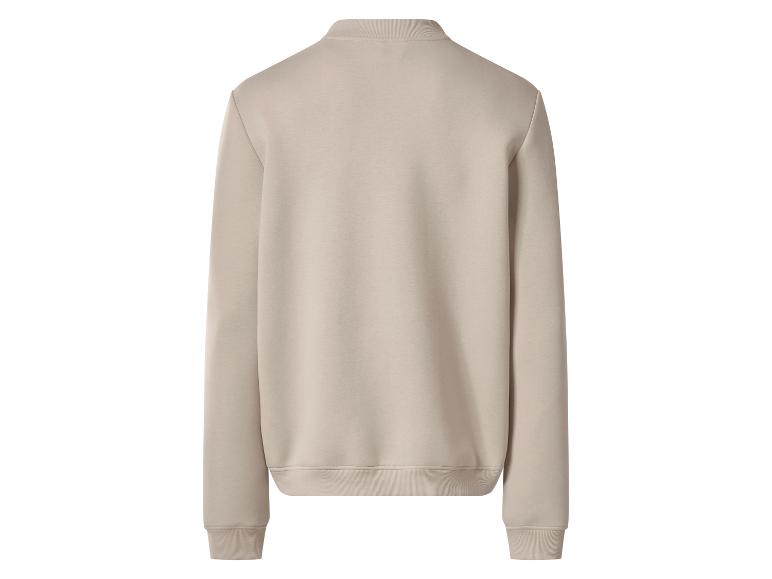Einfaches beiges Herren-Sweatshirt, Rückansicht.