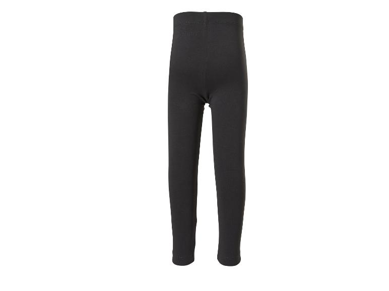 Schwarze Baumwoll-Leggings für Kinder mit elastischem Bund.