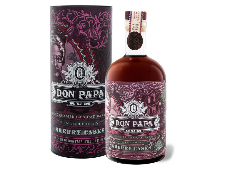 Gehe zu Vollbildansicht: Don Papa Rum Sherry Cask mit Geschenkbox 45% Vol - Bild 1