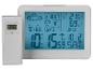 Digitale Wetterstation mit Funksensor, zeigt Uhrzeit, Datum, Temperatur und Luftfeuchtigkeit an.