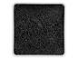Schwarze, rechteckige, feinkörnige Antirutschmatte in weißem Rahmen.