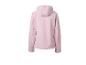 Rosa Damen-Softshelljacke mit Kapuze, Rückansicht.