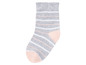 Graue Socke mit rosa Streifen