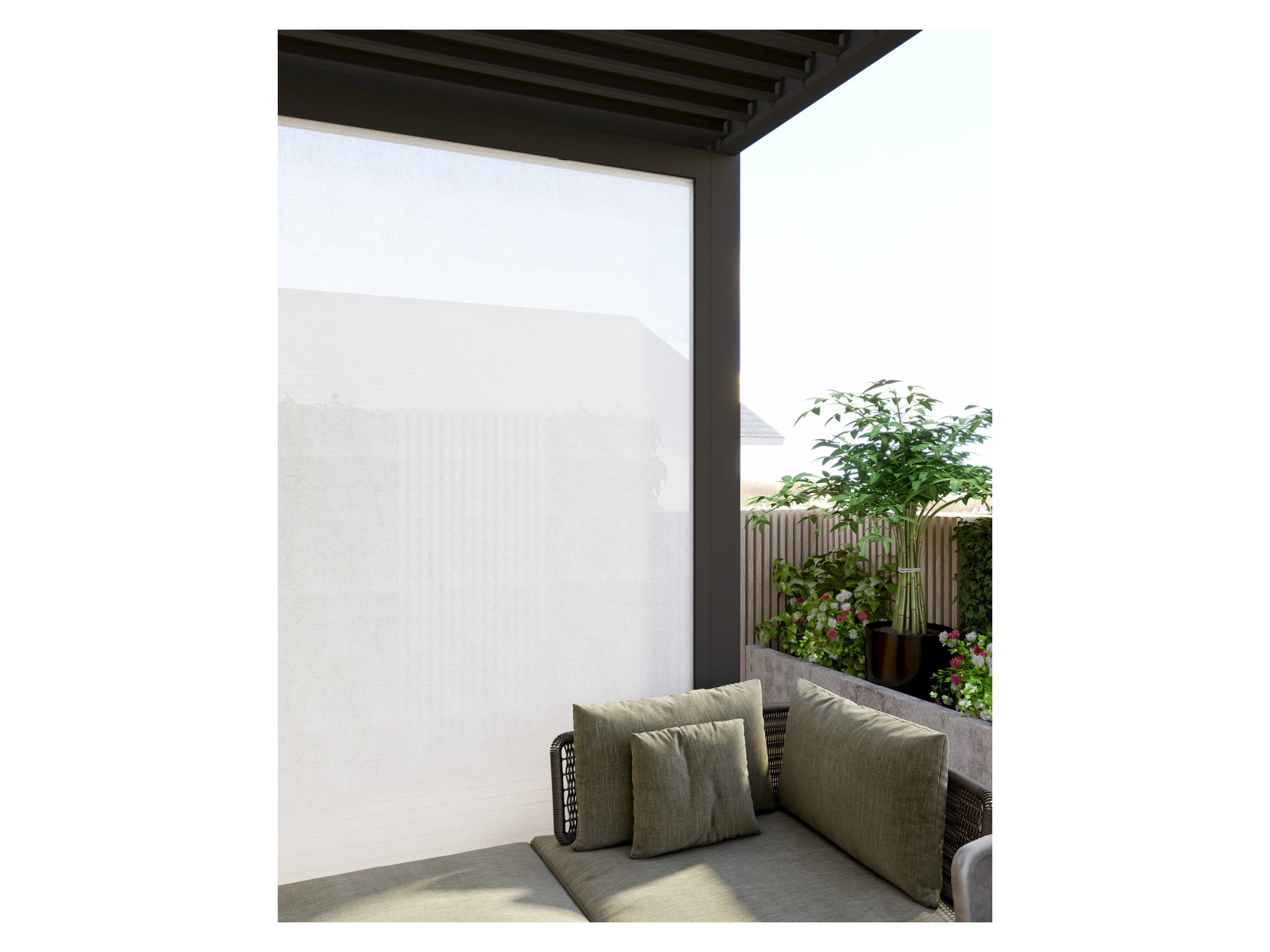 Thumbnail - Pergoline Sonnenrollo Trumpf + Superior (Anthrazit, 3,6 m)