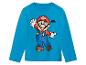Blaues Super Mario Langarmshirt.