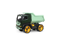 LENA GIGA TRUCKS Titan Spielzeug-Muldenkipper in Grün mit gelben Reifen.