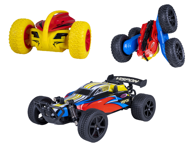 JAMARA ferngesteuerte Stuntcars SPINact, X-F2 und Vispon Buggy.