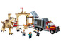 LEGO Jurassic World Set mit T-Rex, LKW und Minifiguren.