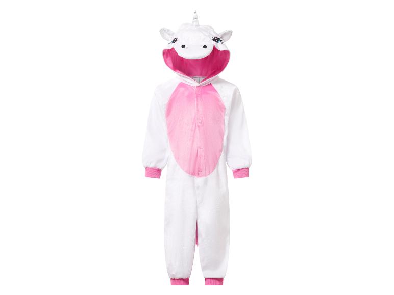 Weißer und rosa Kinder-Einhorn-Overall-Pyjama