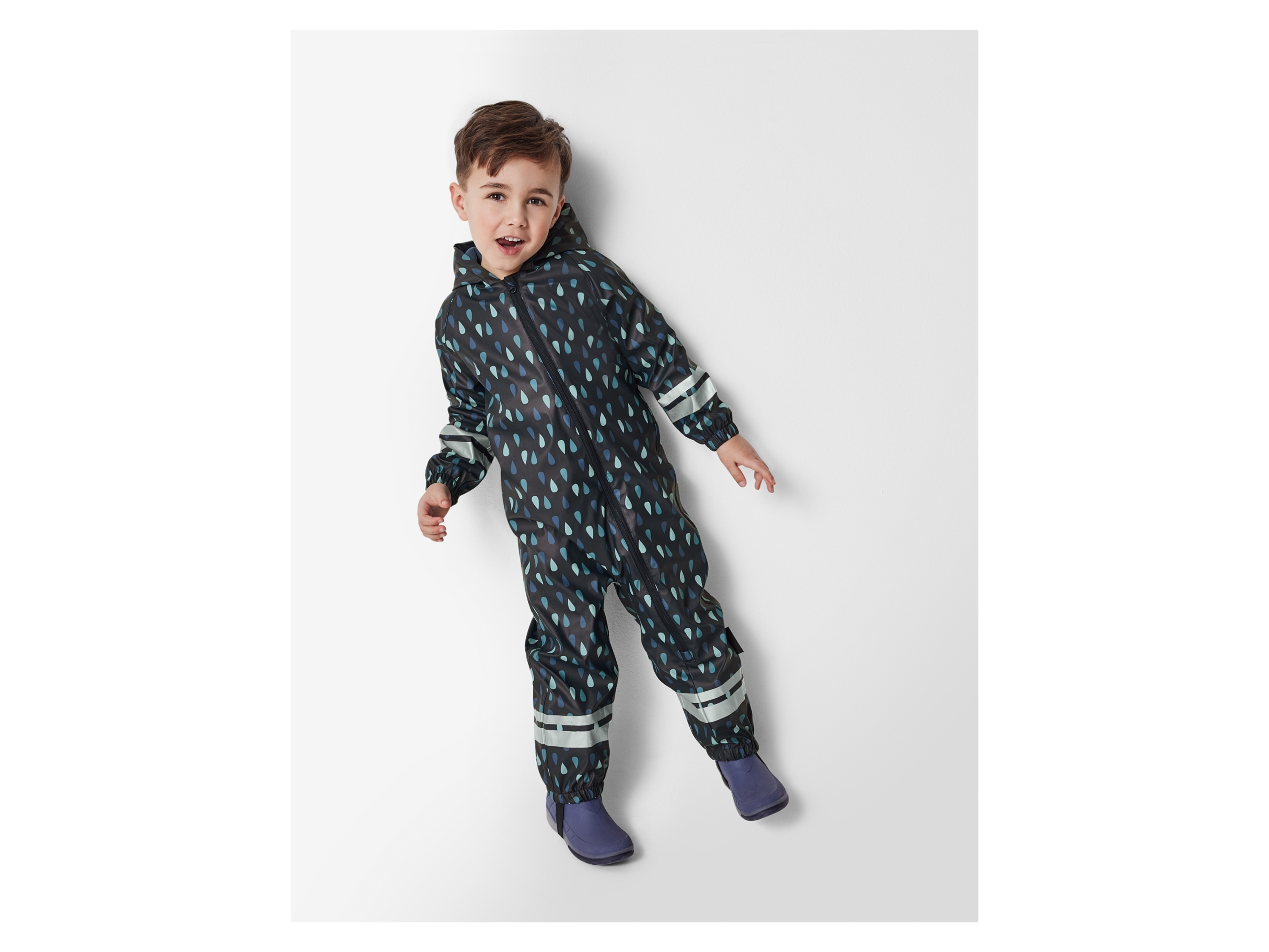 LUPILU® Baby Kleinkinder Matsch und Buddel-Overall, gefüttert (Muster/navy, 74/80) – Bild 2 von 4