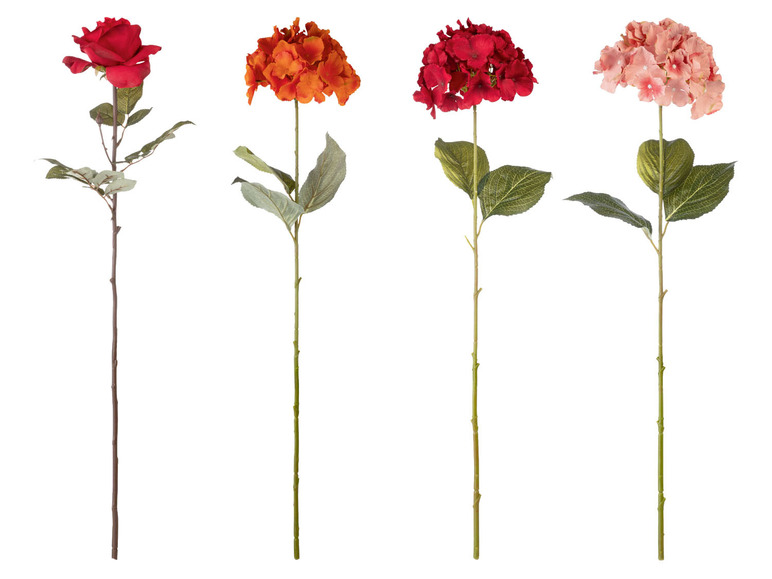 Gehe zu Vollbildansicht: LIVARNO home Kunstpflanze Rose / Hortensie - Bild 1