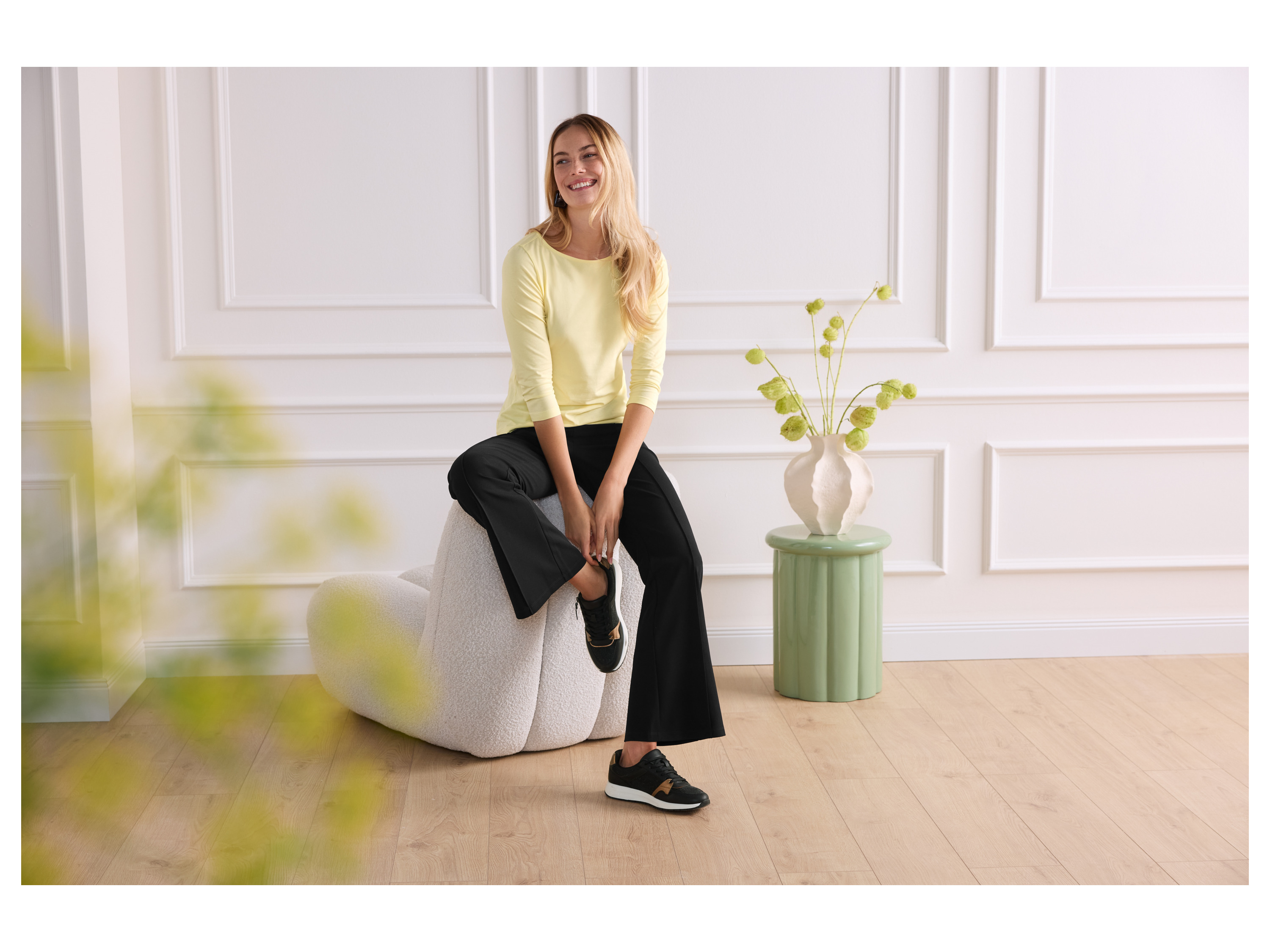 Thumbnail - esmara® Damen Langarmshirt (Gelb, XS(32/34))