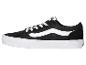 Schwarze Low-Top-Sneaker mit weißen Schnürsenkeln und Seitenstreifen.