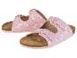 Zwei rosa Sandalen mit Einhorn-Muster