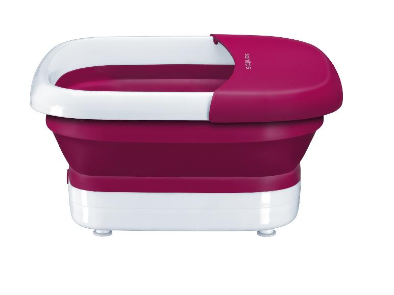 Sanitas faltbares Fußbad, weiß und magenta