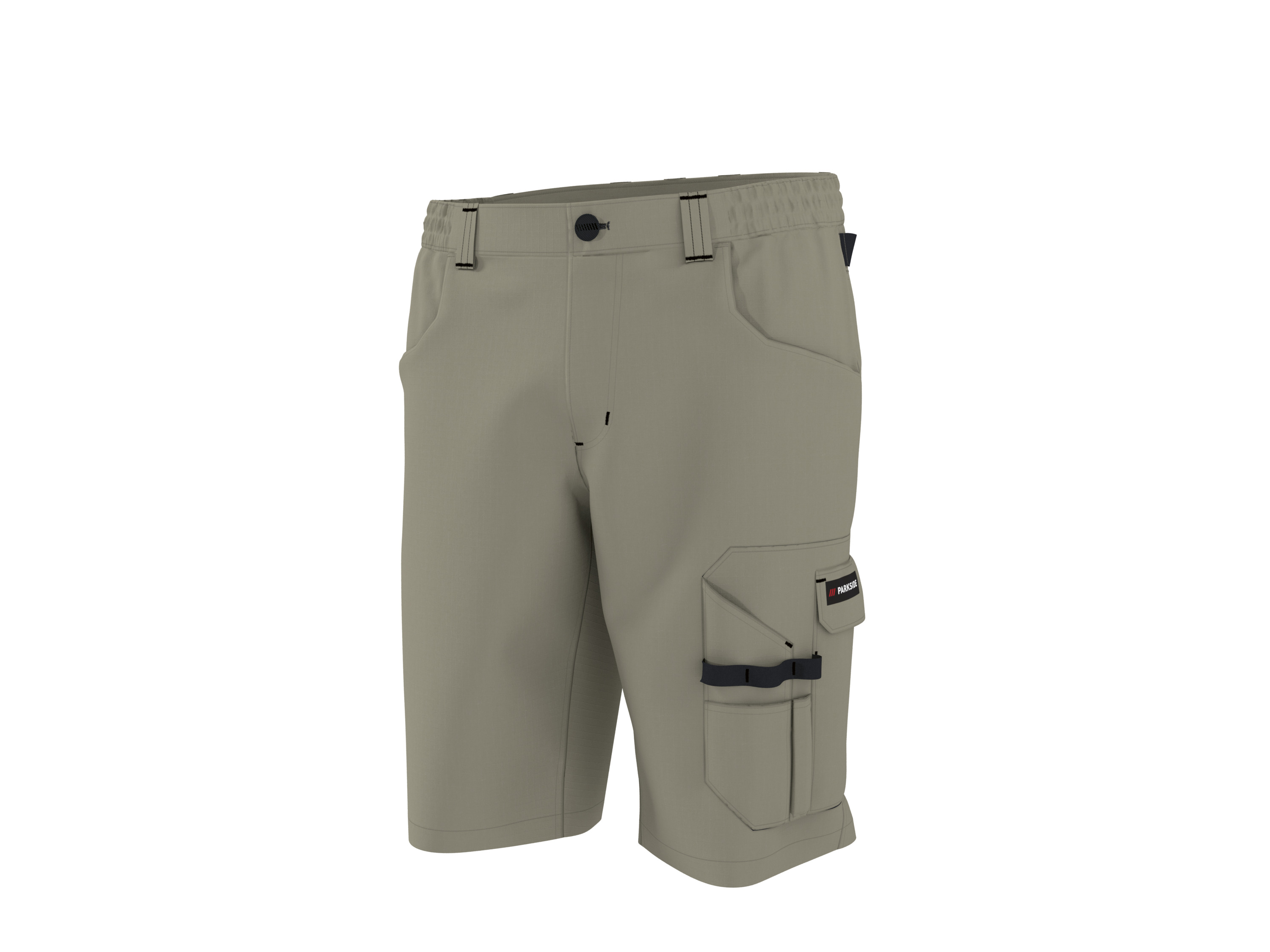 PARKSIDE® Herren Arbeitshose kurz Ripstop (Beige, 54)