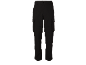 Schwarze Herren-Cargohose mit Seitentaschen und verstärkten Knien.