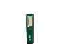 Grüne und schwarze Arbeitsleuchte mit hellem LED-Panel und rotem Einschaltknopf.