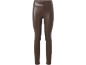 Braune Damen-Leggings in Lederoptik
