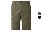 Herren-Cargoshorts in Khaki mit Seitentaschen, auch in Dunkelblau erhältlich.